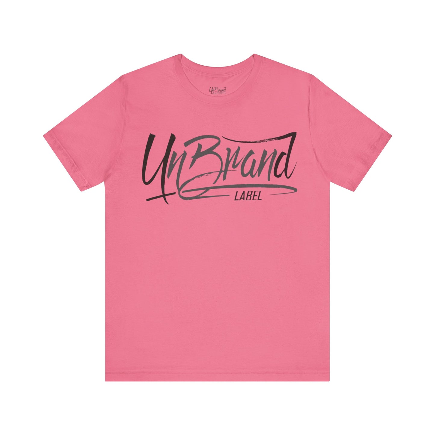 UnBrand Script Logo Tee | black, and gray lettering | UNISEX