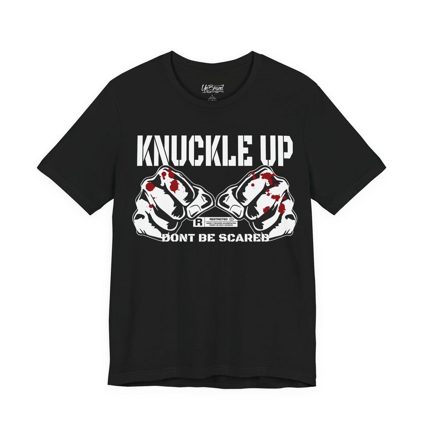 Knuckle Up fists graphic Tee | Don't Be Scared boxing design