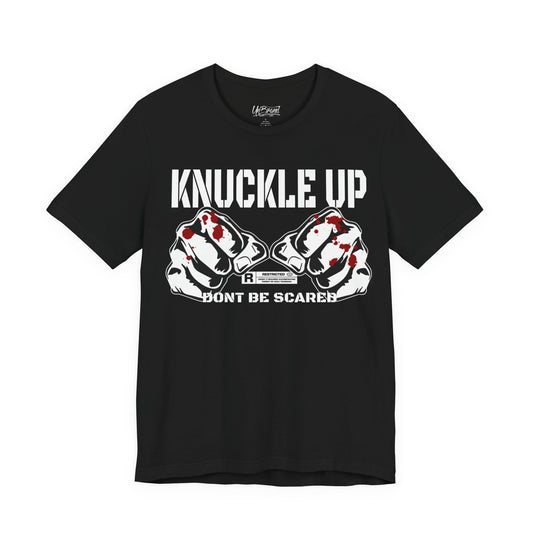 Knuckle Up fists graphic Tee | Don't Be Scared boxing design