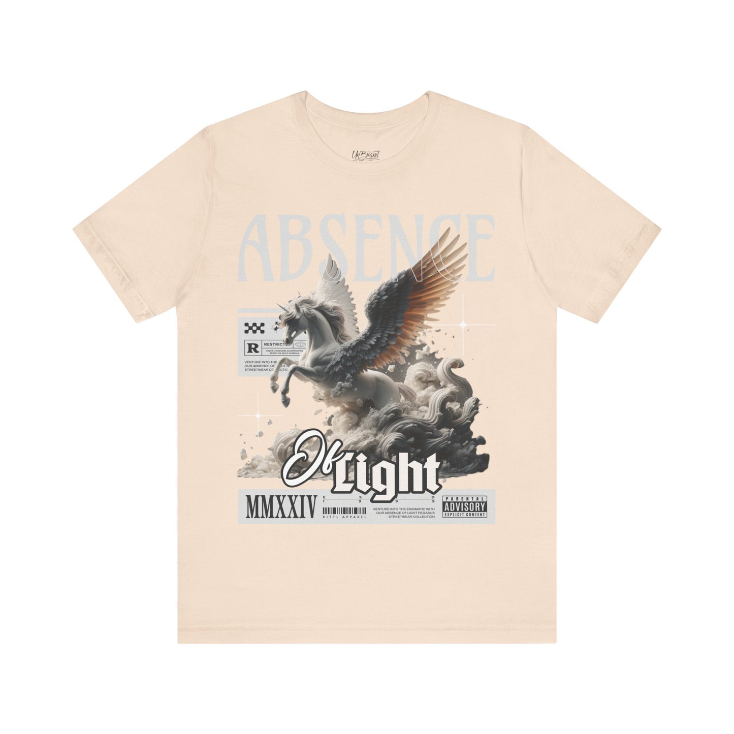 Pegasus Graphic Tee — 'Absence of Light' Vintage Mythic Horse T-Shirt