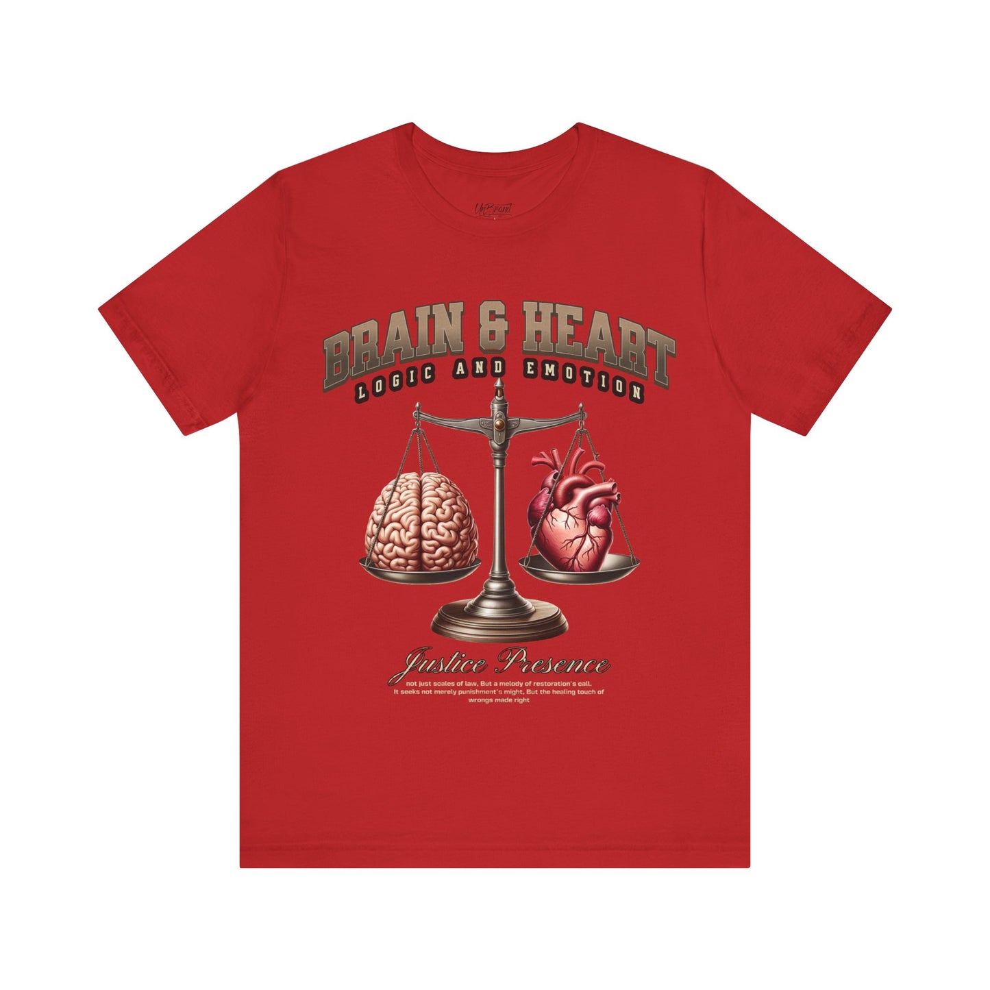 Brain & Heart Scales T-Shirt | Science Anatomy Graphic Tee | Unisex