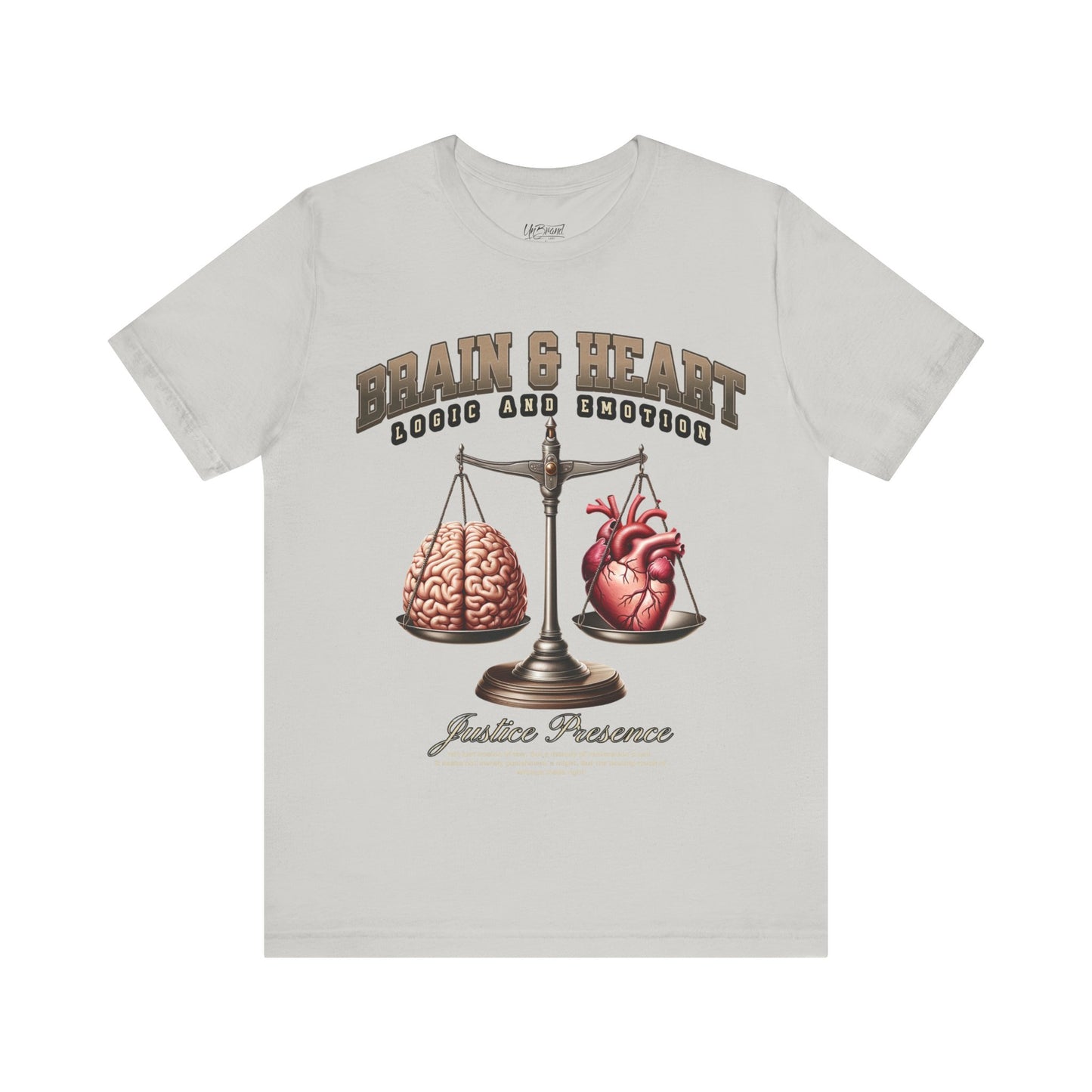 Brain & Heart Scales T-Shirt | Science Anatomy Graphic Tee | Unisex