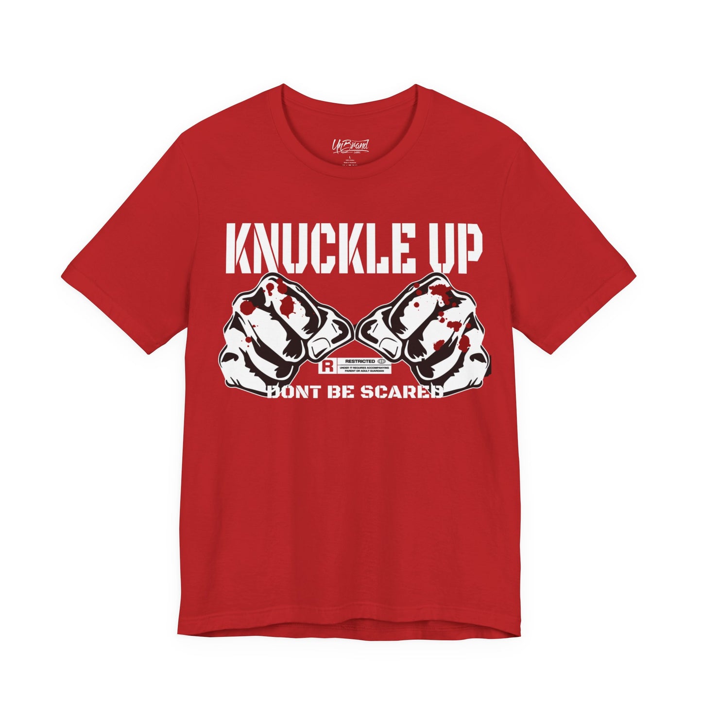 Knuckle Up fists graphic Tee | Don't Be Scared boxing design