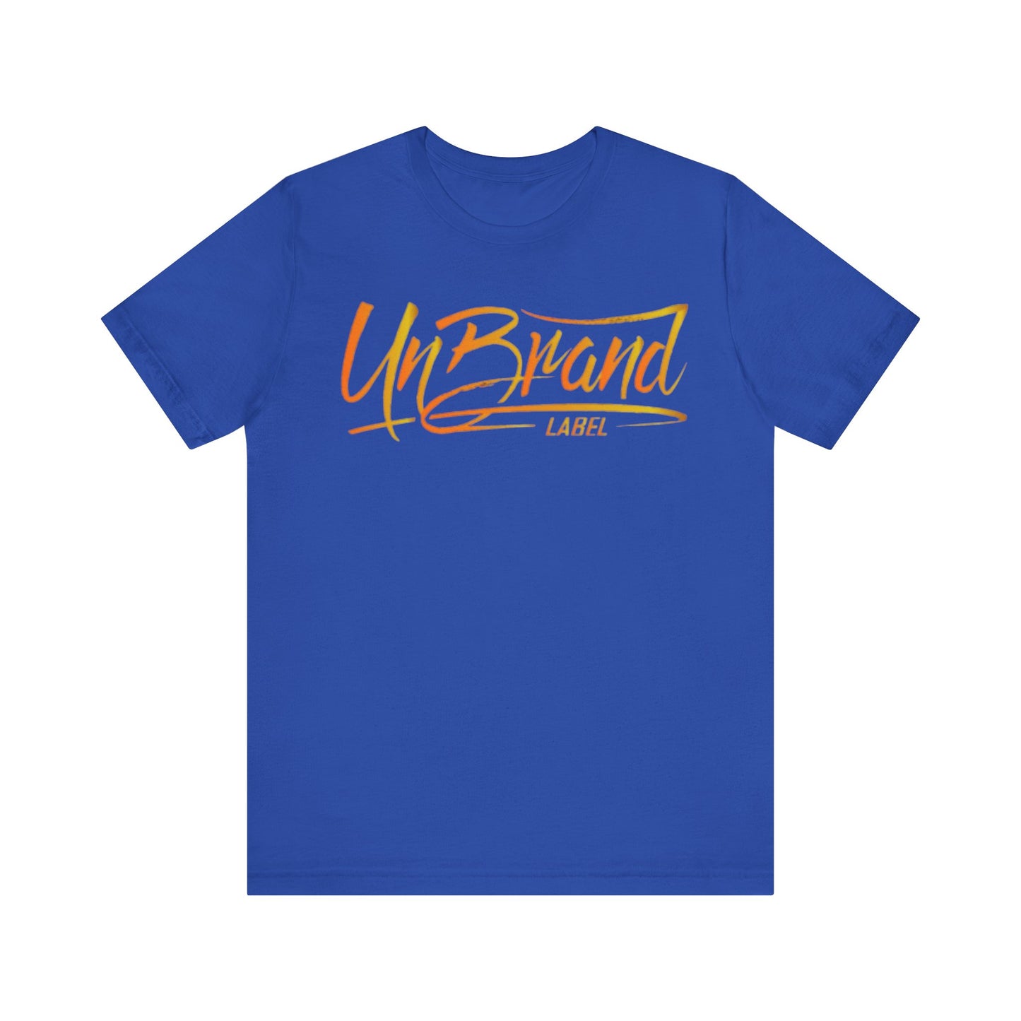 UnBrand Script Logo T-Shirt | Orange Brush Script Tee | Unisex