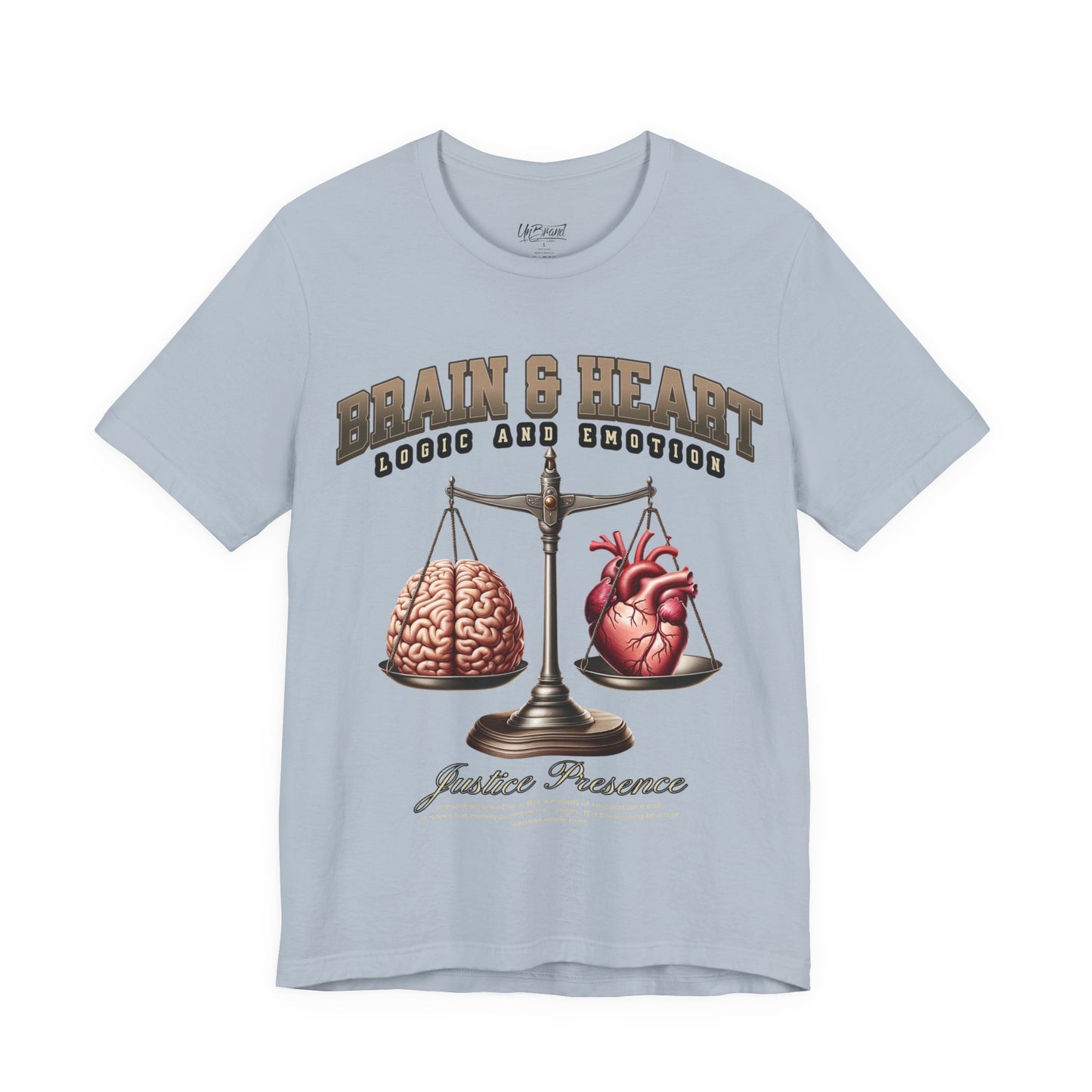 Brain & Heart Scales T-Shirt | Science Anatomy Graphic Tee