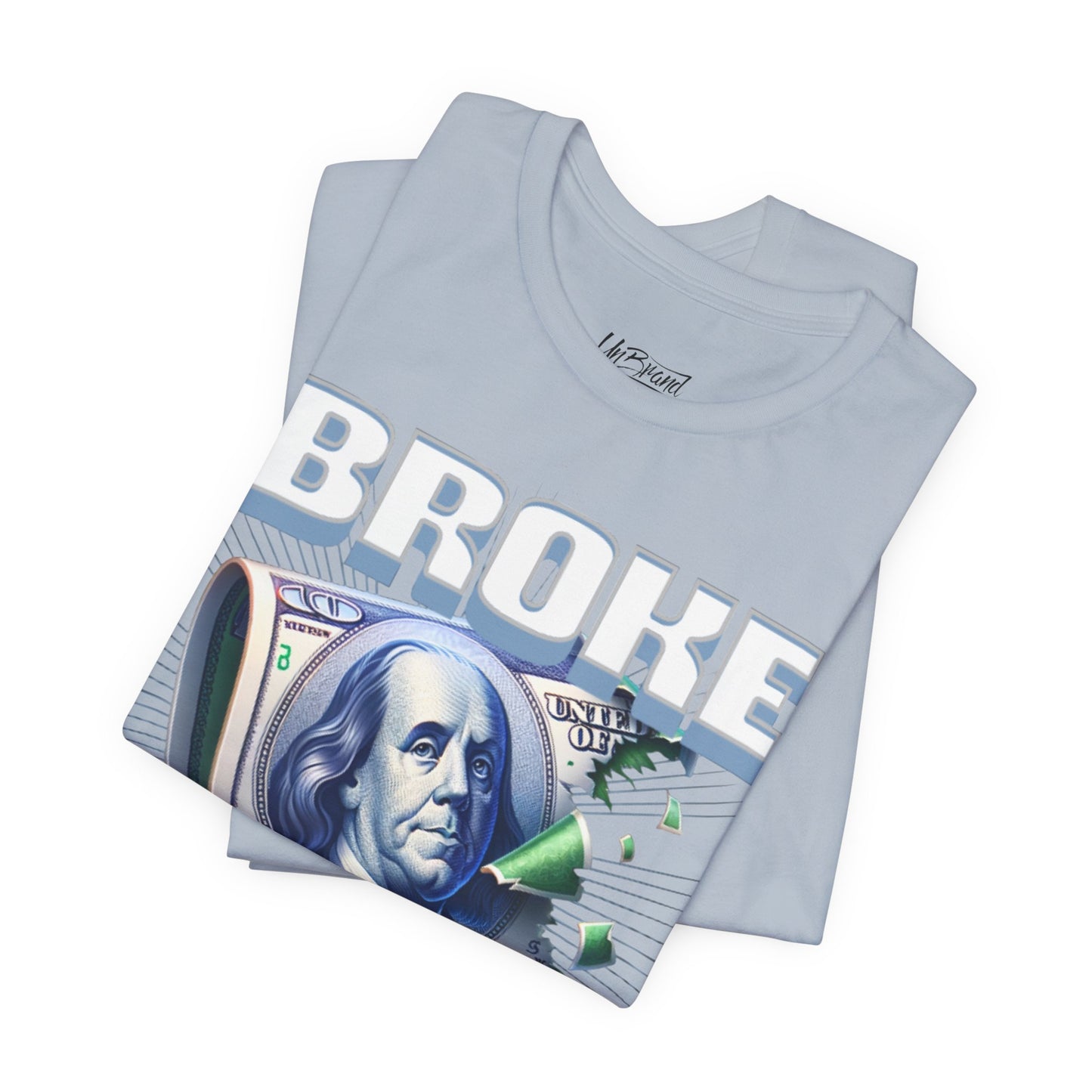 Broke Money Tee | Benjamin Franklin bill graphic, distressed cash design