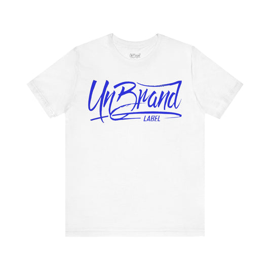 Blue letters |UnBrand Label" Graphic T-Shirt | Unisex